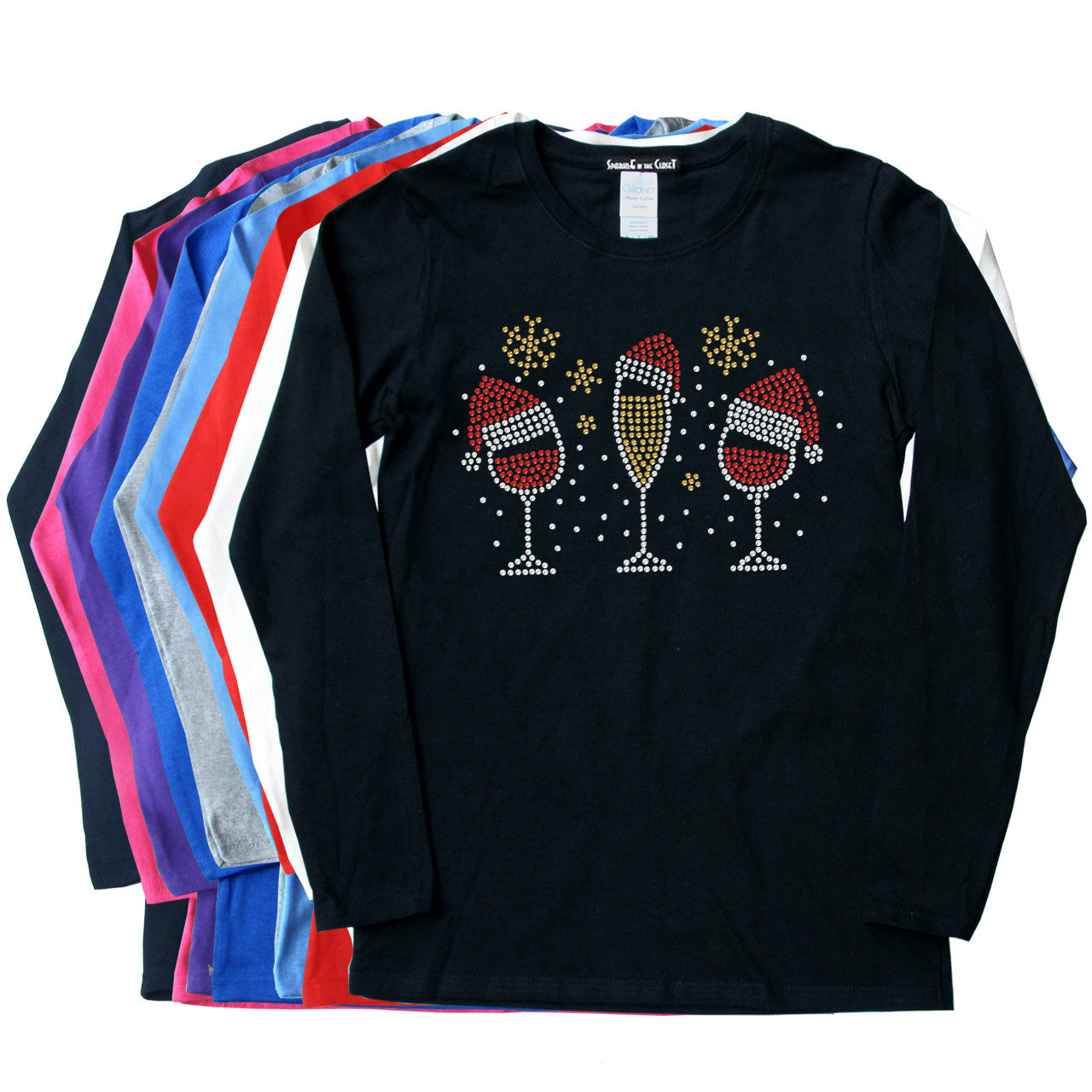 Christmas Wine Glasses - Women's Tee