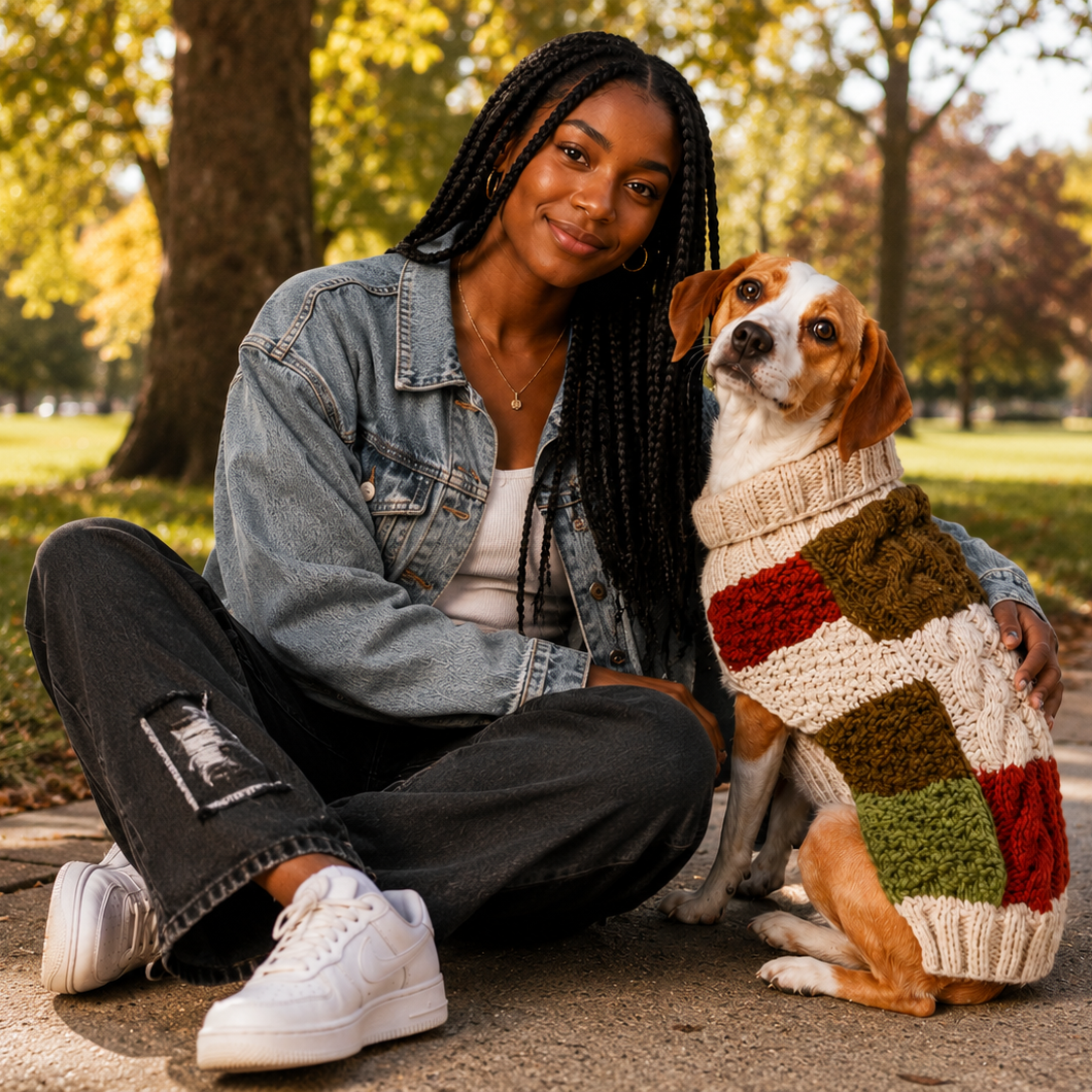 Chilly Dog Patchwork Wool Dog Sweater