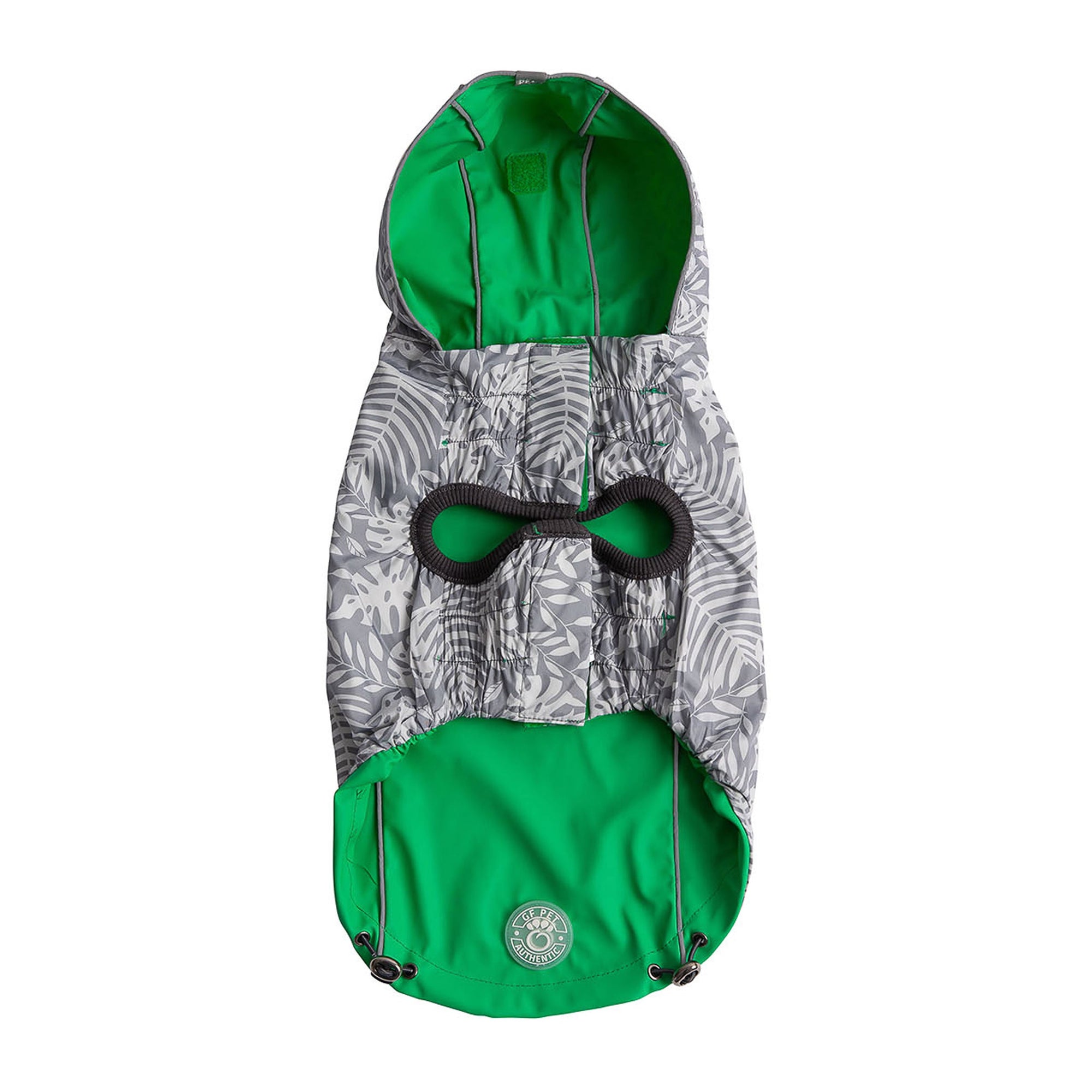 Reversible Elasto-Fit Raincoat - Green premium pet product