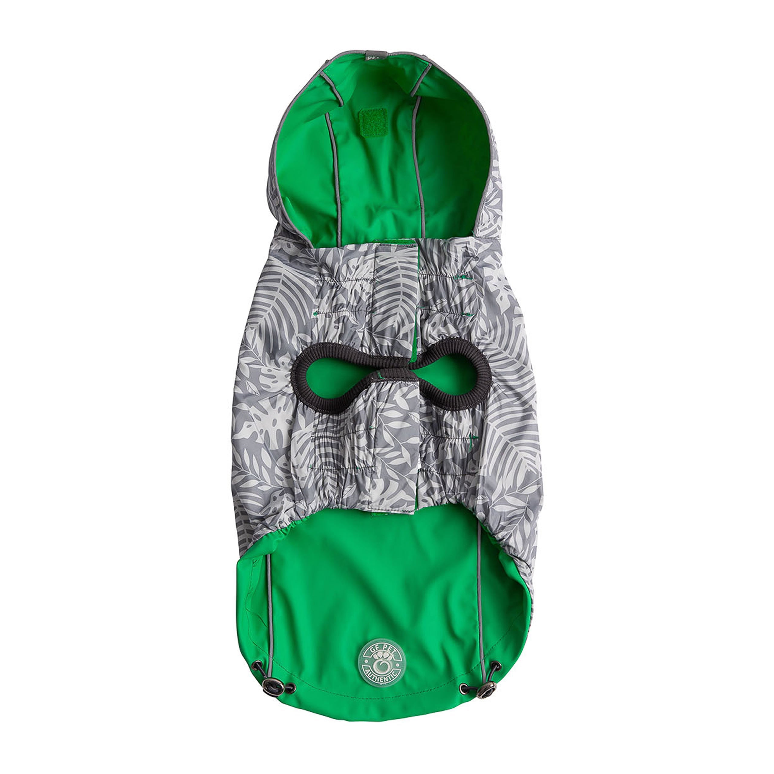 Reversible Elasto-Fit Raincoat - Green premium pet product