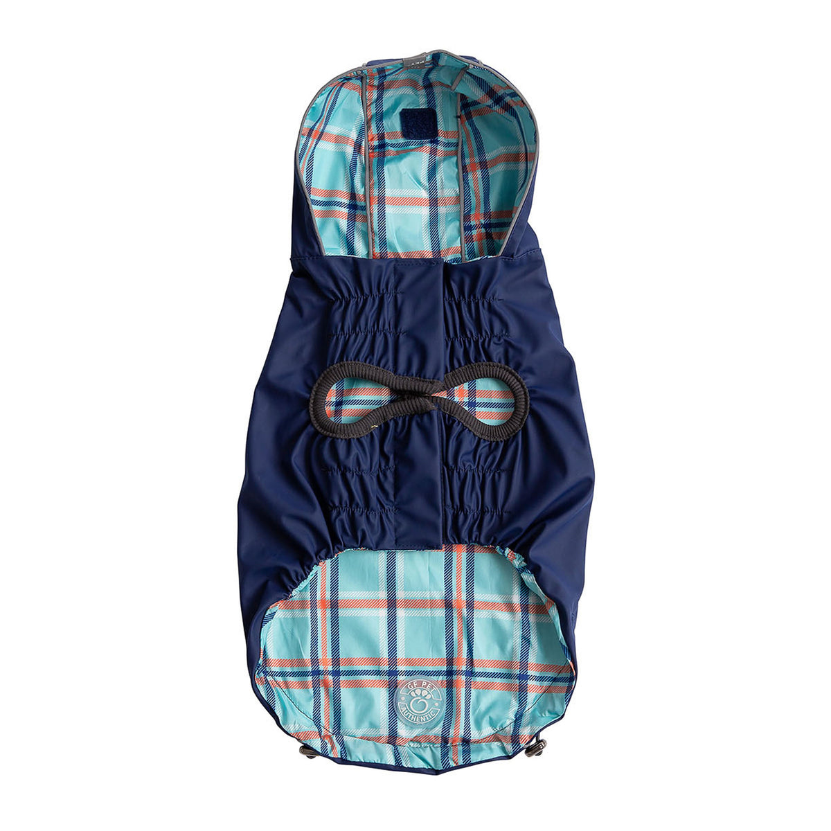 Reversible Elasto-Fit Raincoat - Navy premium pet product