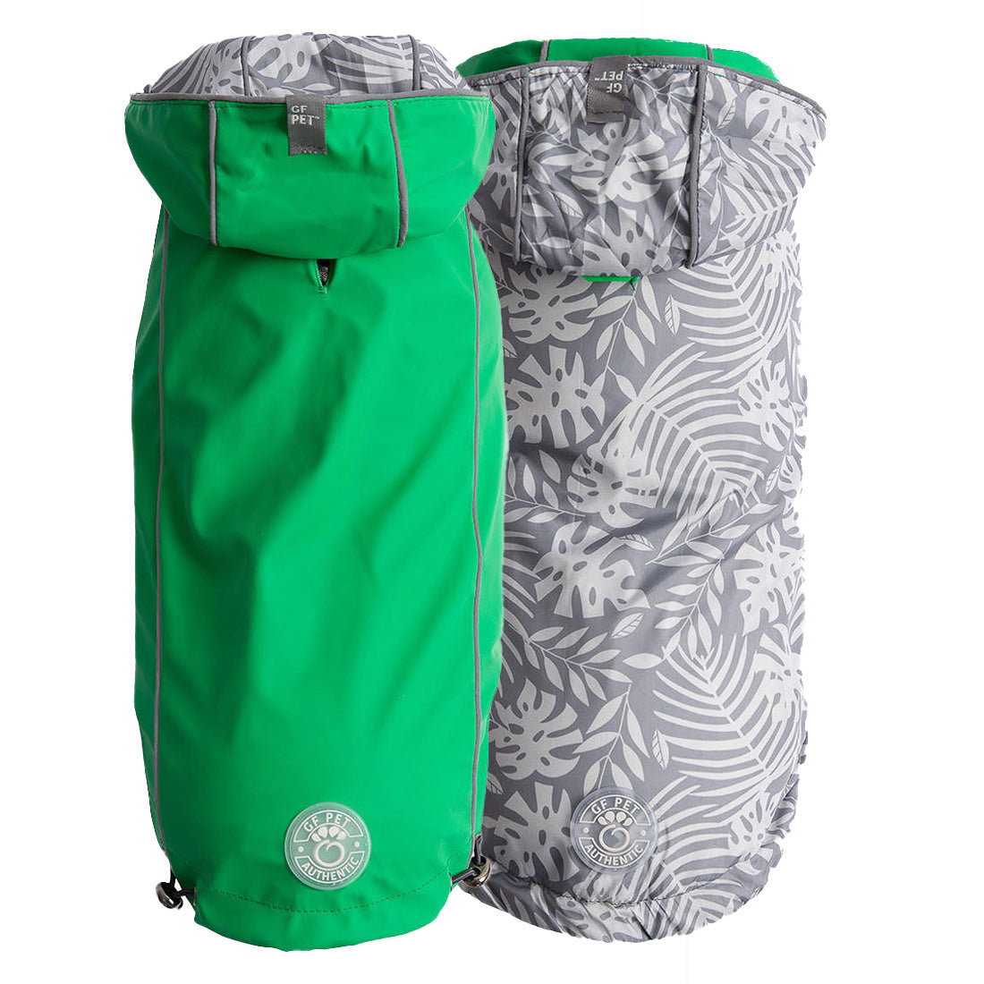 Reversible Elasto-Fit Raincoat - Green premium pet product