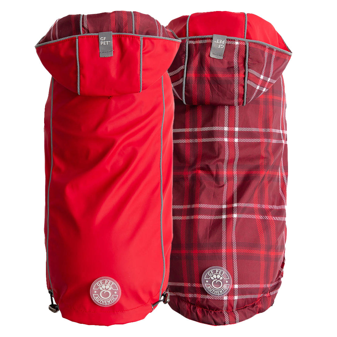 Reversible Elasto-Fit Raincoat - Red premium pet product