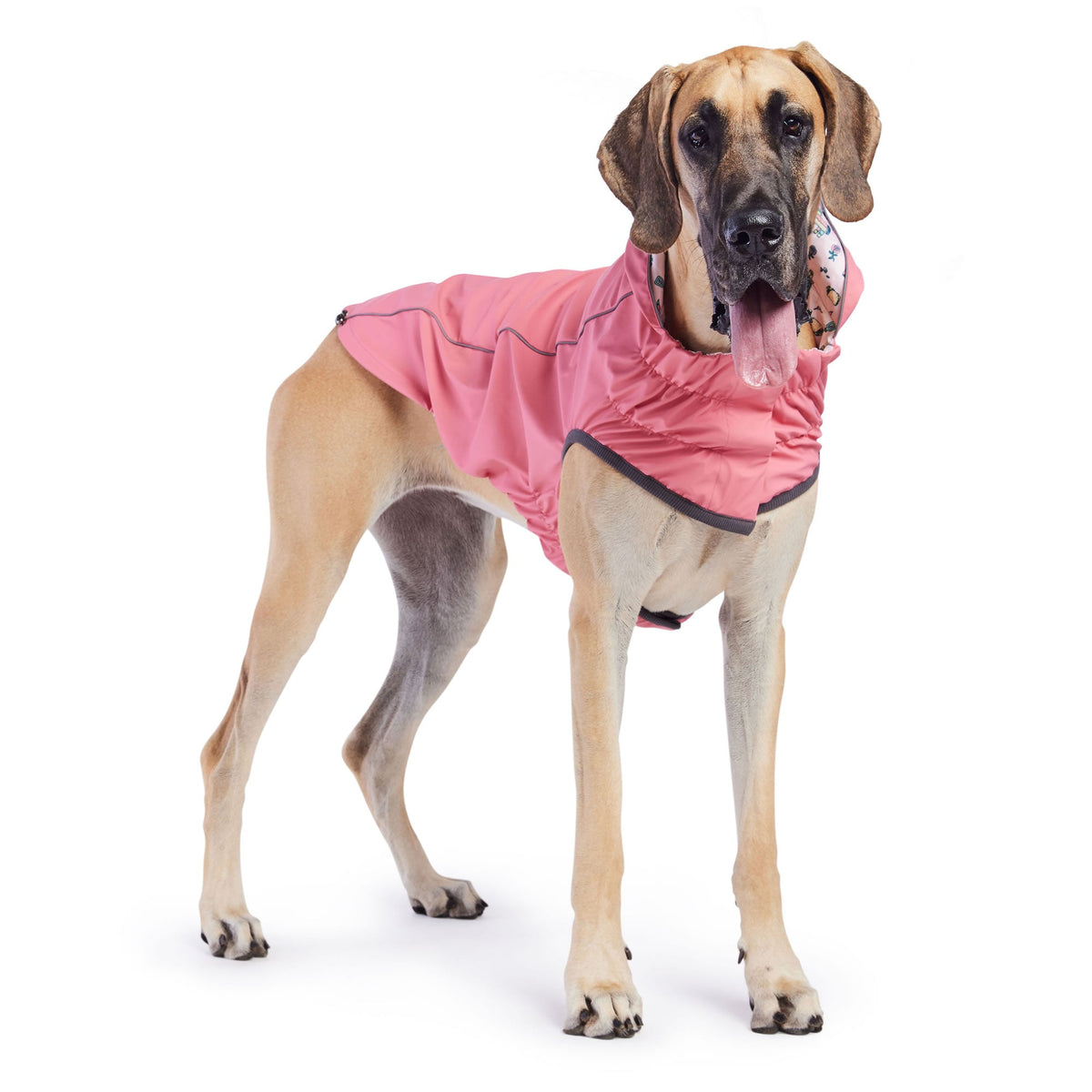 Reversible Elasto-Fit Raincoat - Pink/Pink premium pet product