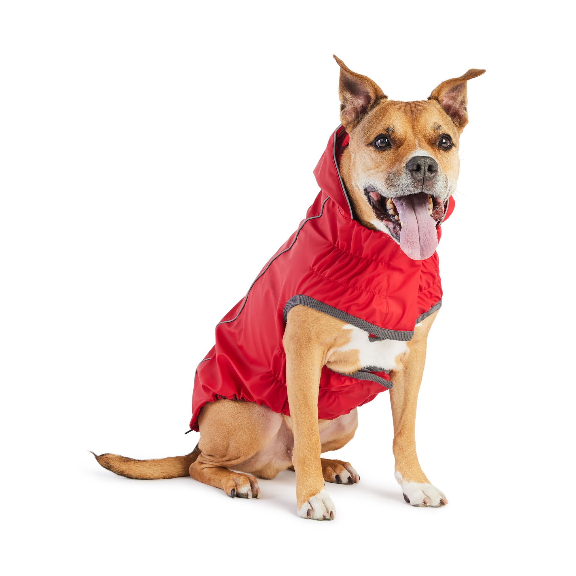 Reversible Elasto-Fit Raincoat - Red/Red premium pet product