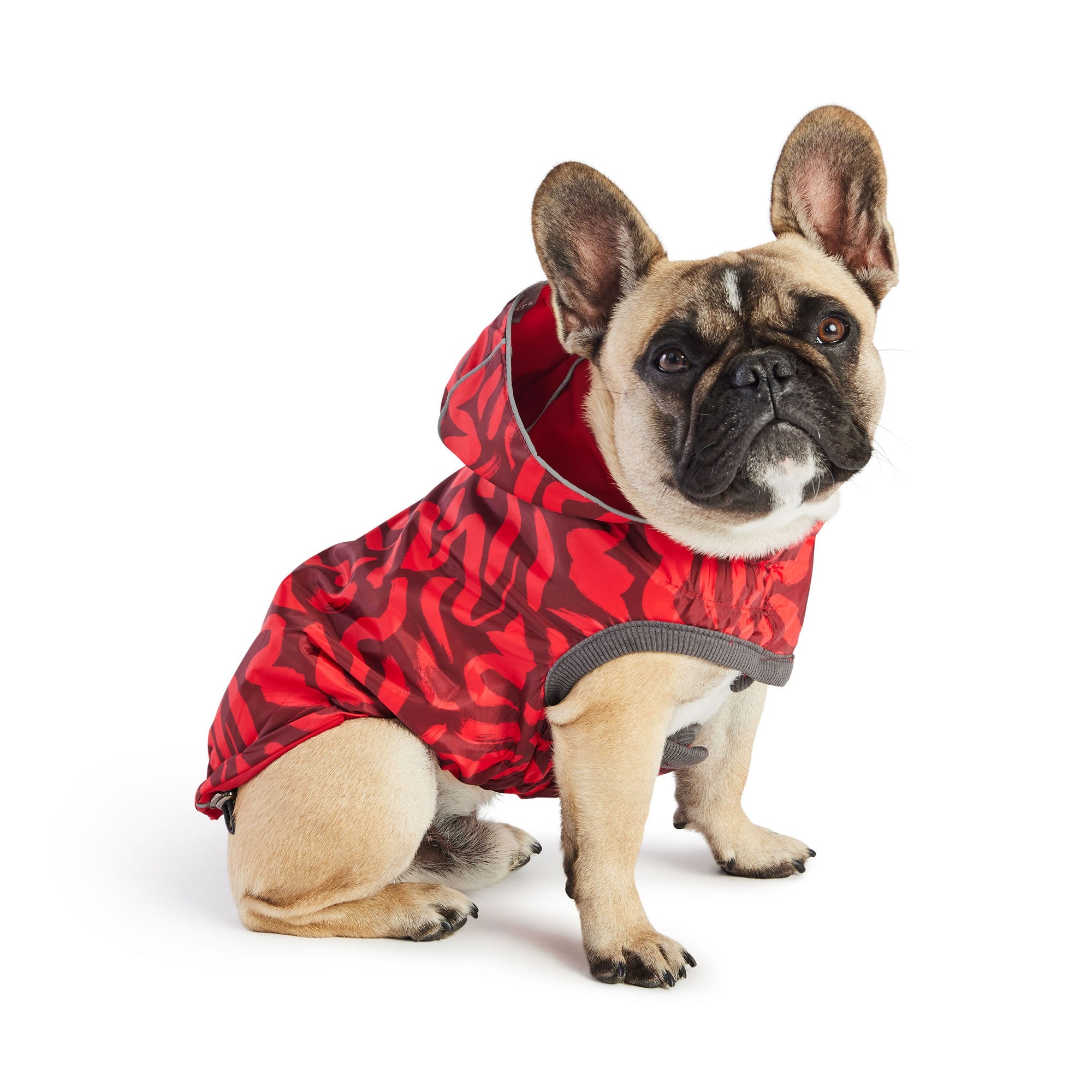 Reversible Elasto-Fit Raincoat - Red/Red premium pet product
