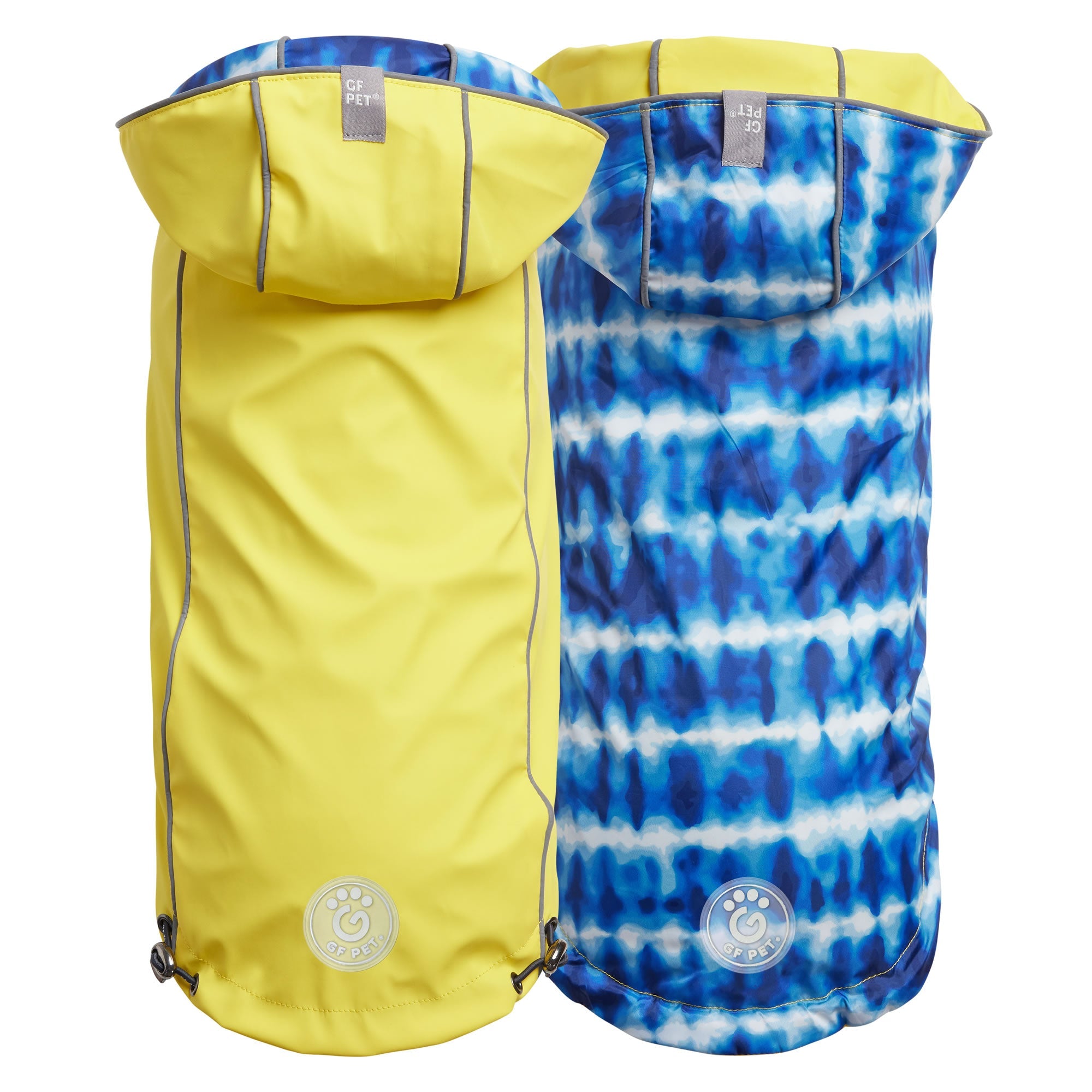 Reversible Elasto-Fit Raincoat - Yellow/Blue premium pet product