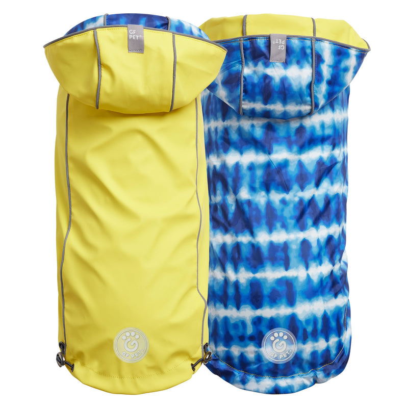 Reversible Elasto-Fit Raincoat - Yellow/Blue premium pet product