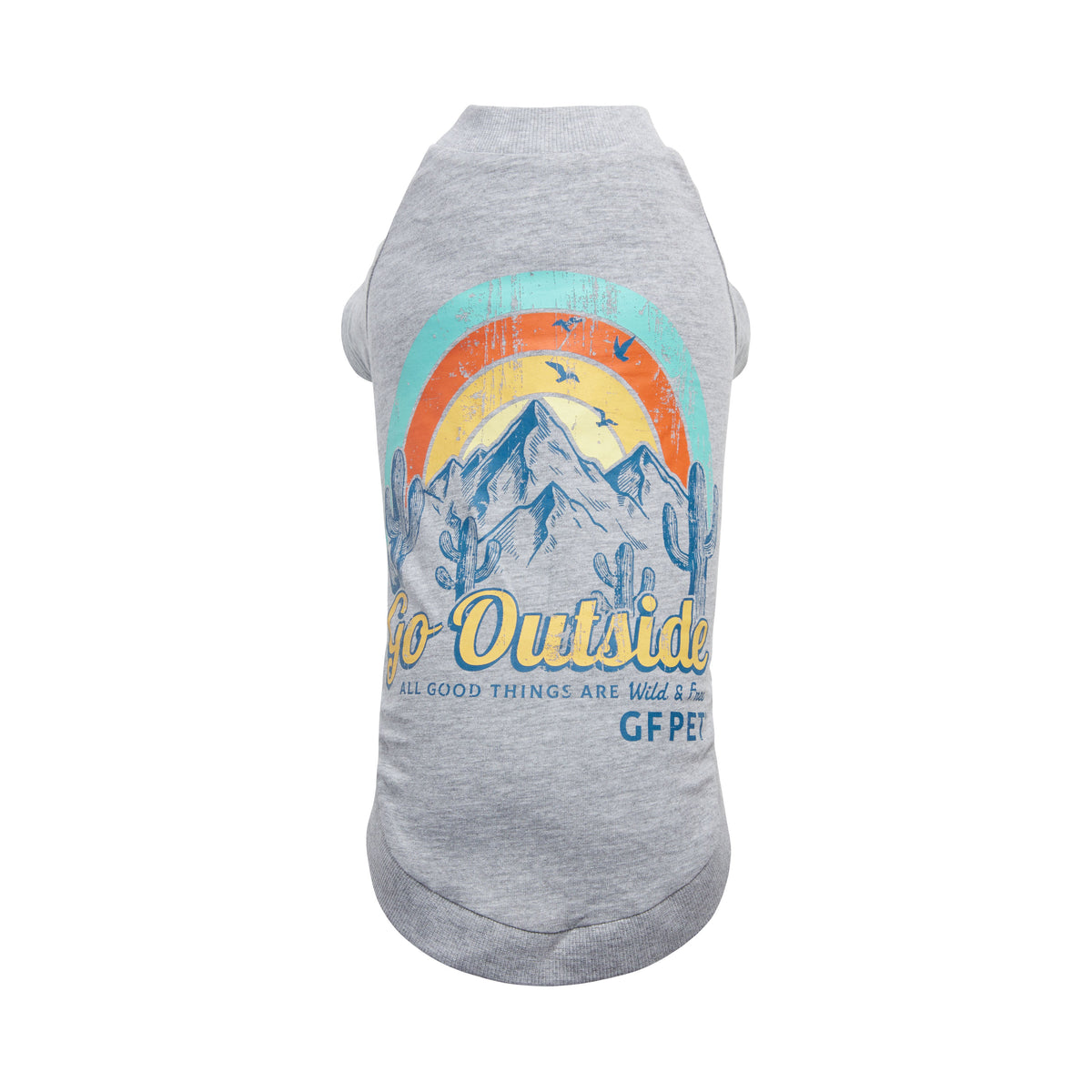 GF Pet Graphic Dog T Shirt in Heathergrey