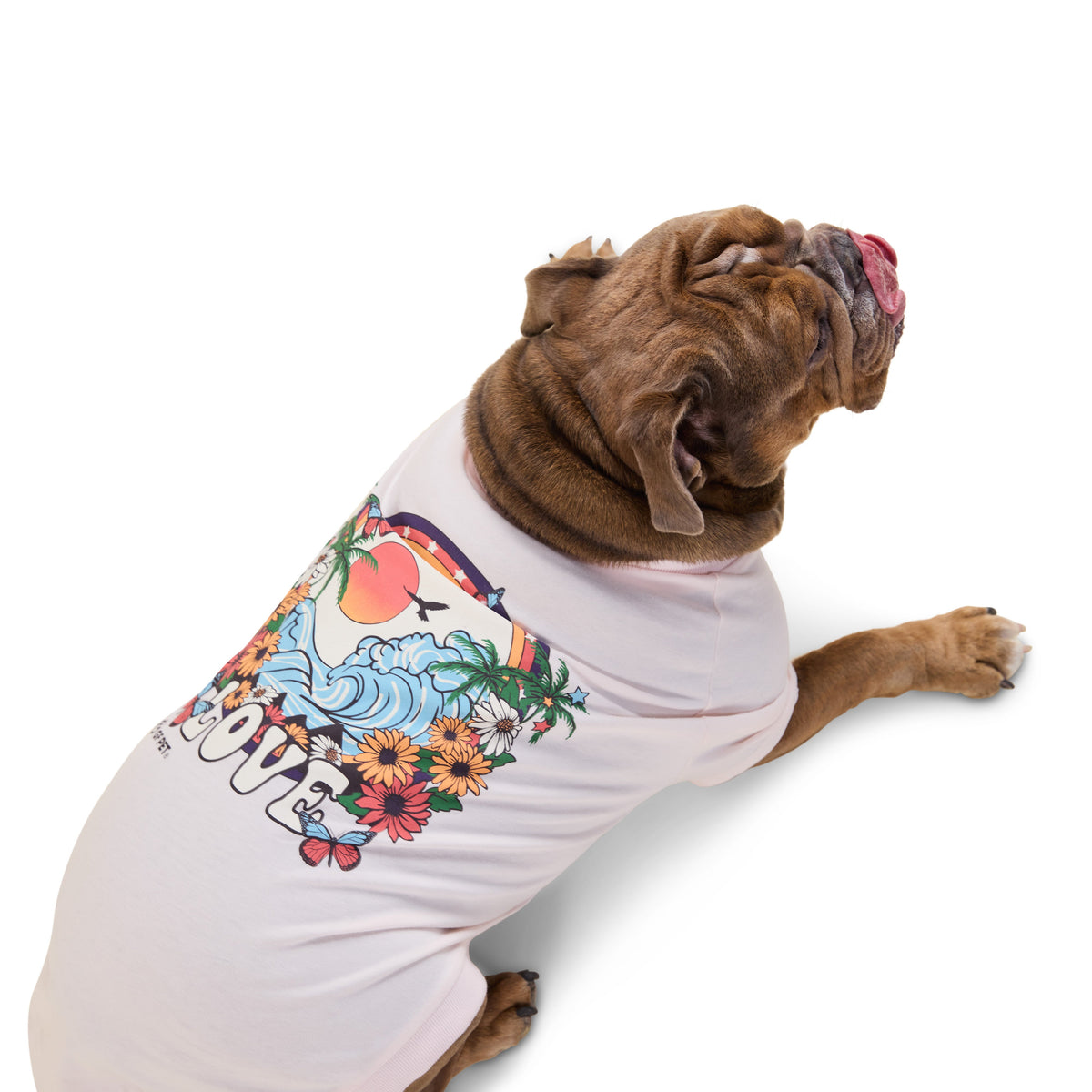 GF Pet Graphic Dog T Shirt in Light Pink