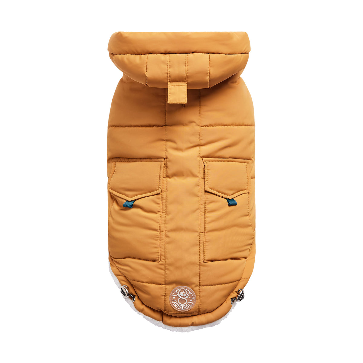 GF Pet.us The Puff Parka - Yellow Fleece Yellow pet supplies