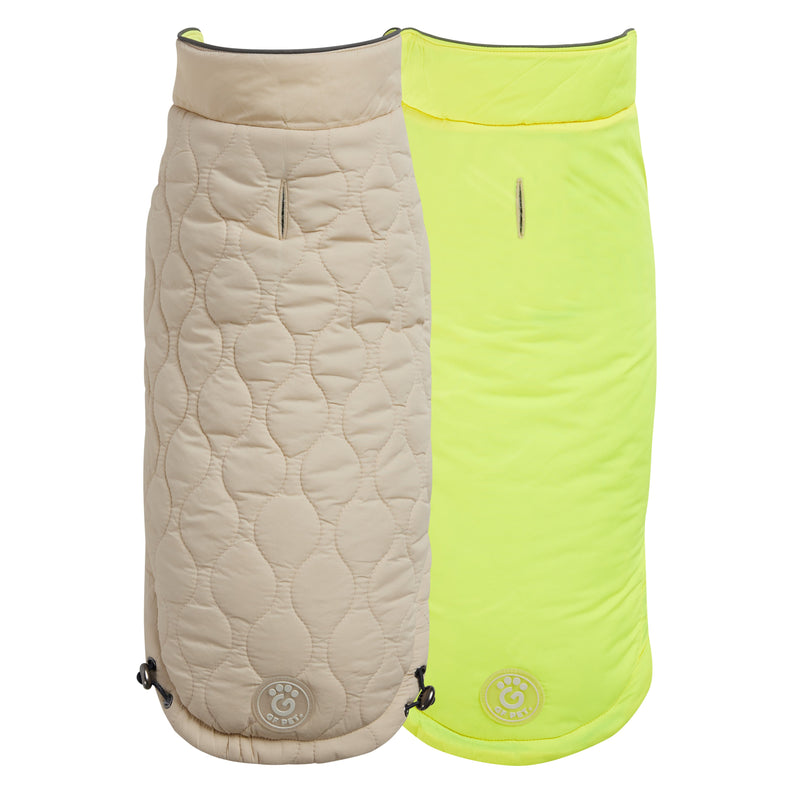 Reversible Chalet Jacket - Sand/Yellow premium pet product