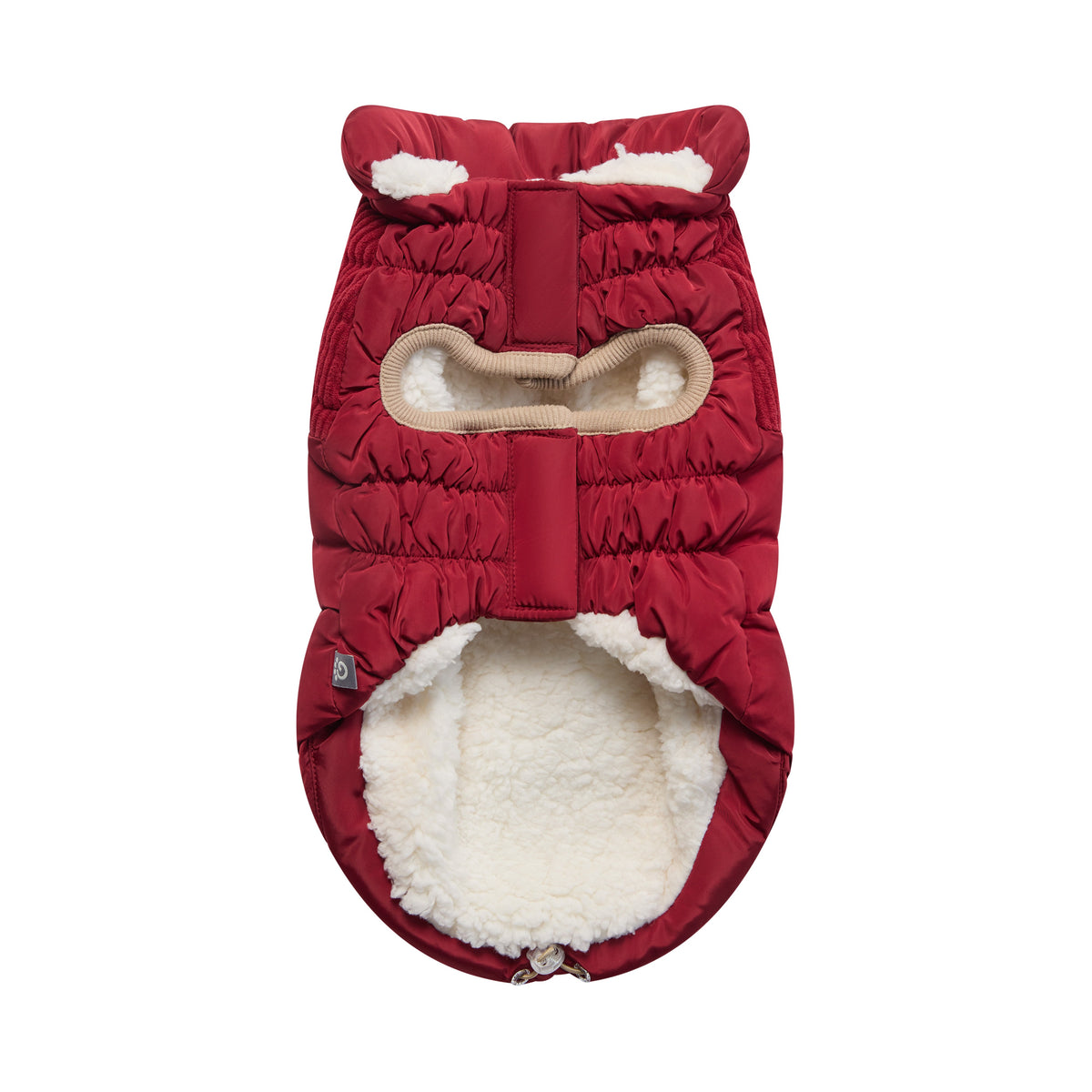 GF Pet Cold Mountain Elasto Fit Dog Puffer in Cherryfrost