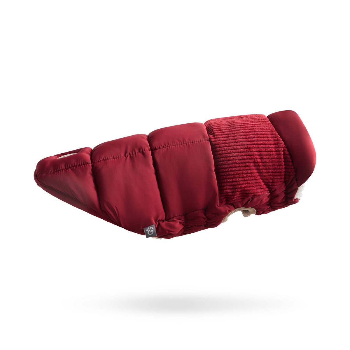 GF Pet Cold Mountain Elasto Fit Dog Puffer in Cherryfrost
