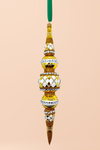 Gold Diamond Icicle Glass Ornament