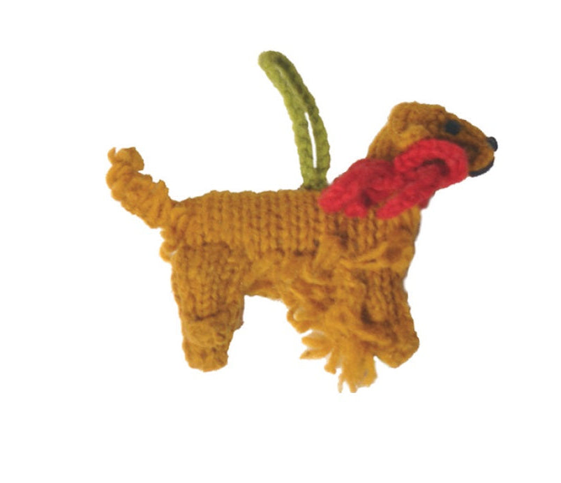 Chilly Dog Golden Retriever Wool Ornament