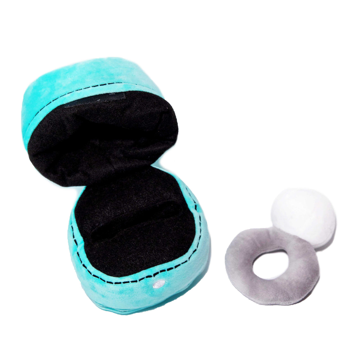 Glow Pups: Engagement Ring Squeaky Plush Dog Toy