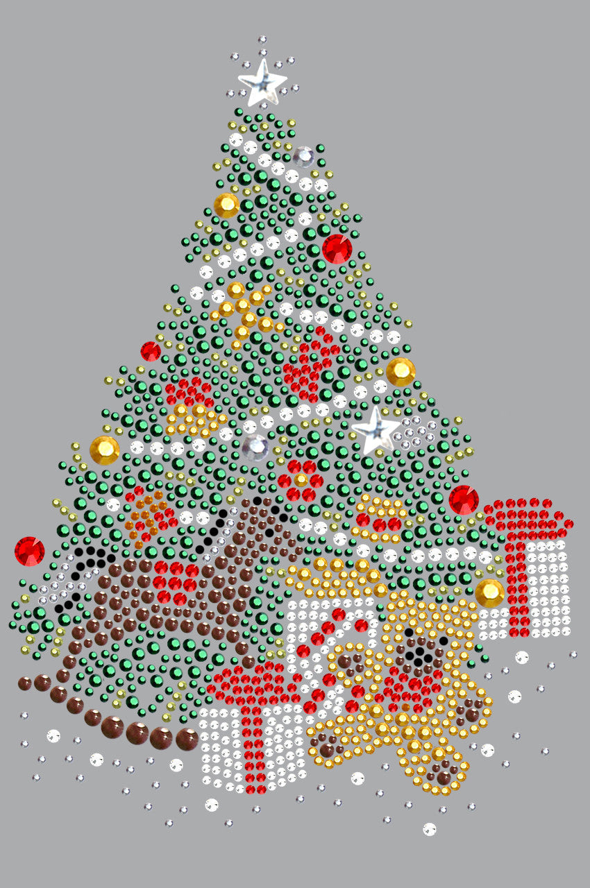 Christmas Tree 2 with Teddy Bear - Womens T-shirt