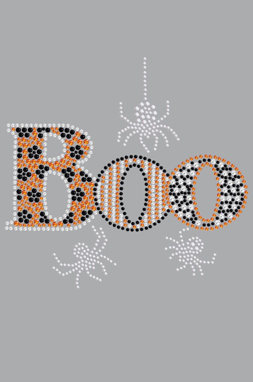 Boo with Silver Spiders - Womens T-shirt