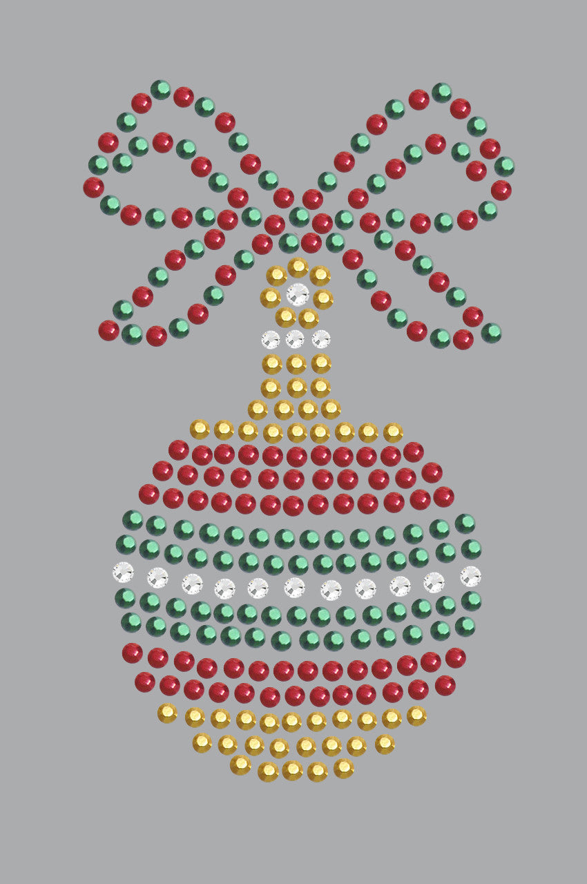 Red, Green, & Gold Christmas Ornament - Bandana