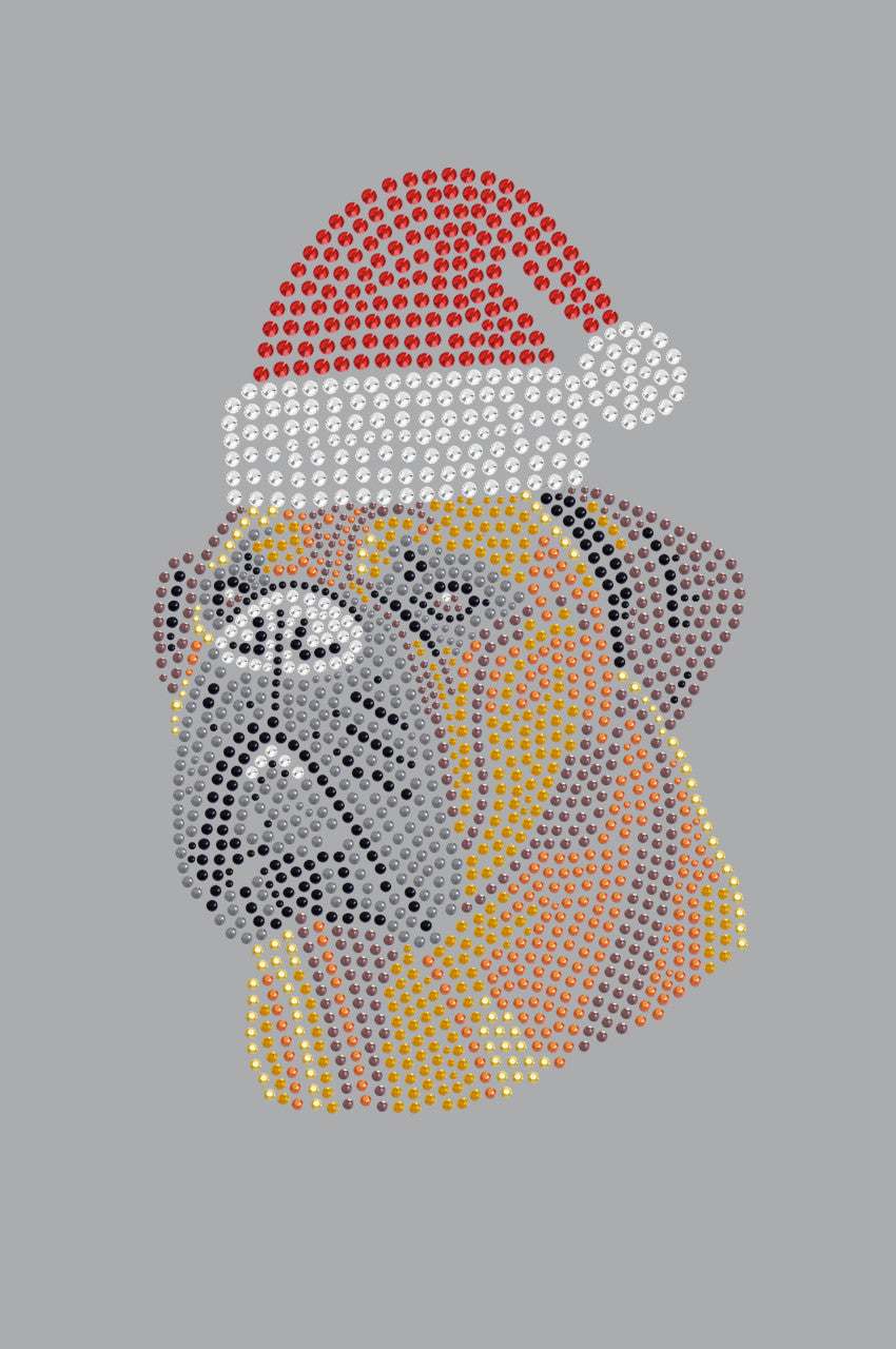 Bullmastiff with Santa Hat - Womens Tee