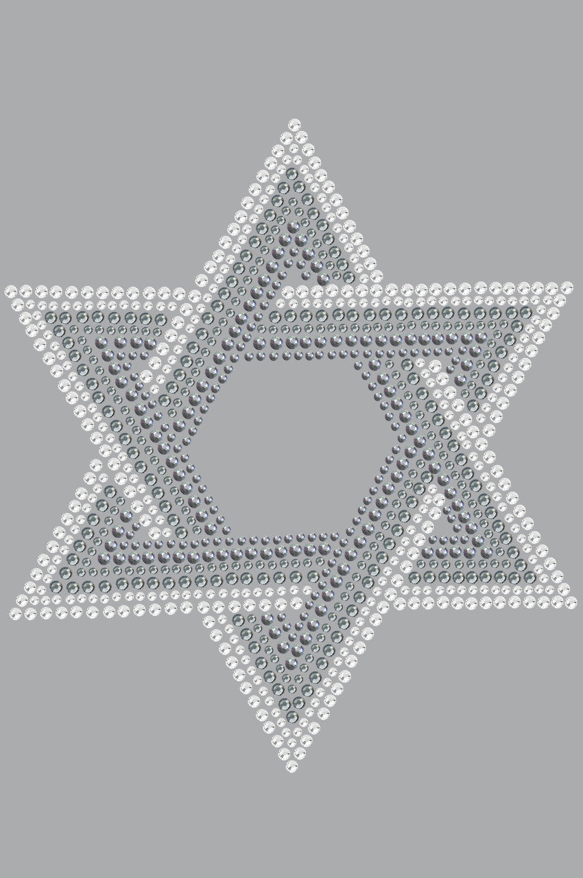 Star of David (Crystal and Gray) - Womens T-shirt