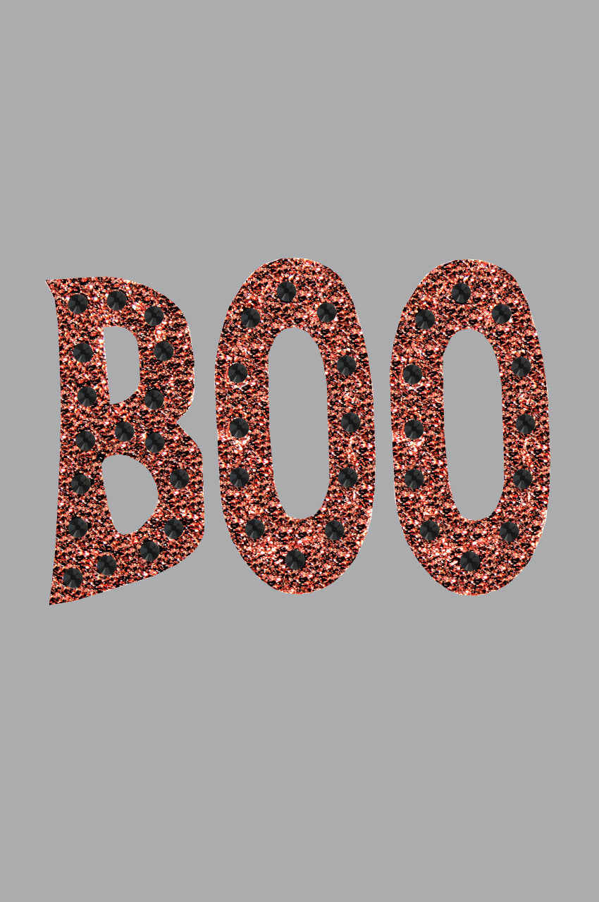 Orange Glitter Boo - Womens T-shirt
