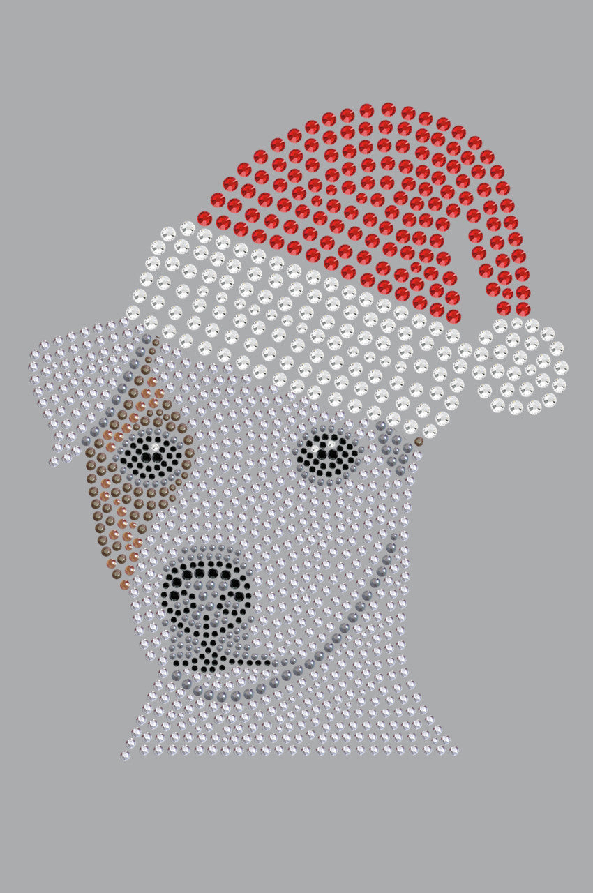 Jack Russell Terrier with Santa Hat - Womens T-shirt