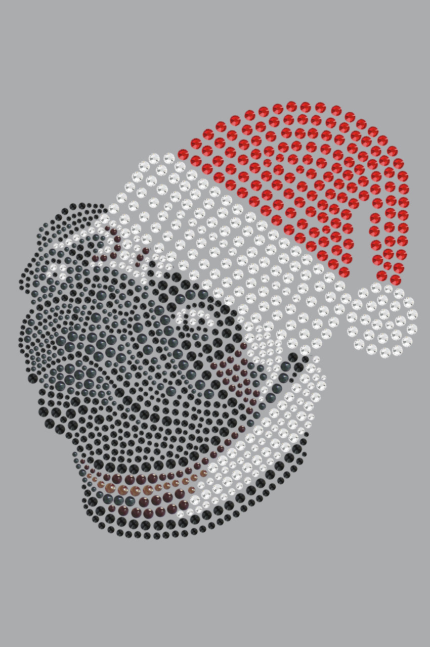 Pug with Santa Hat - Womens T-shirt