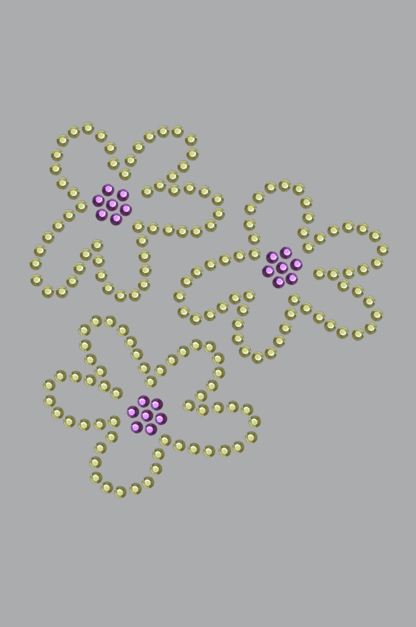 Three Lime Flowers - Womens T-shirt