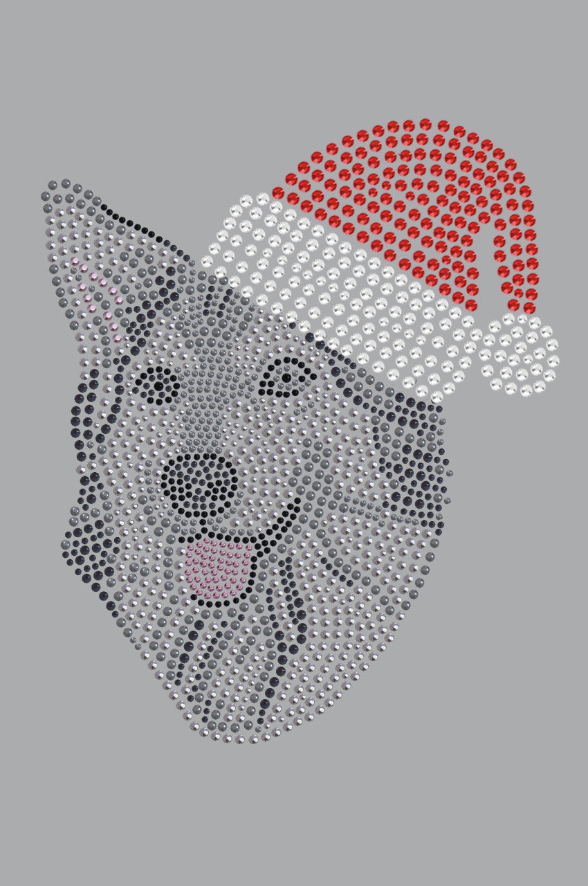 Husky/Tamaskan with Santa Hat - Womens Tee