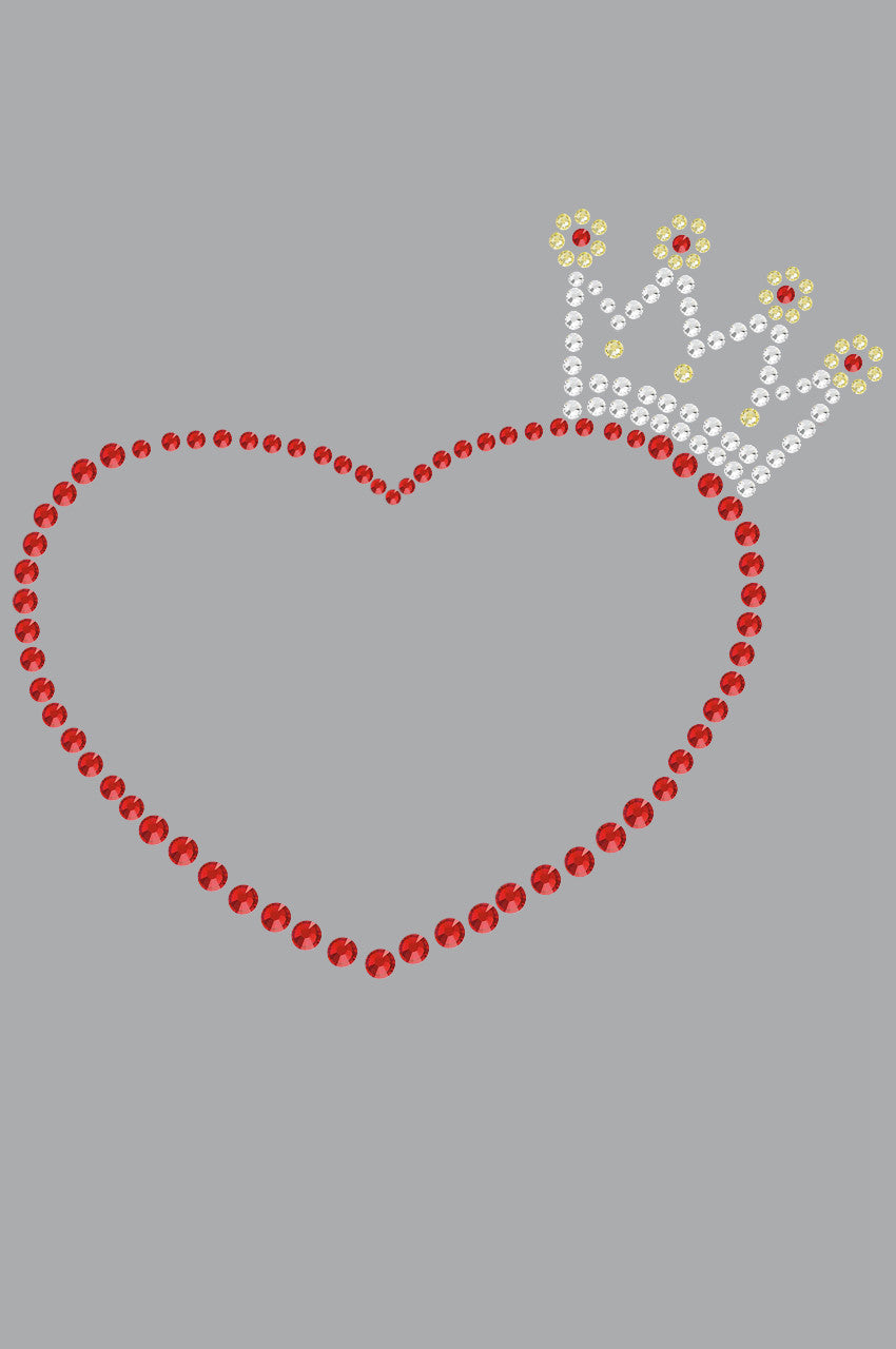 Heart with Crown - Womens T-shirt