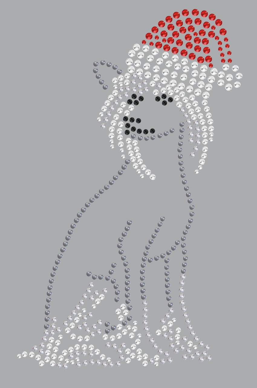 Chinese Crested with Santa Hat - Womens T-shirt