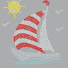Sailboat (Rhinestone & Nailhead)  - Women's T-shirt