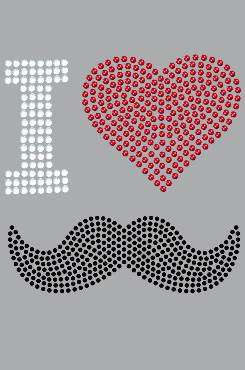 I Love Mustache Bandanna