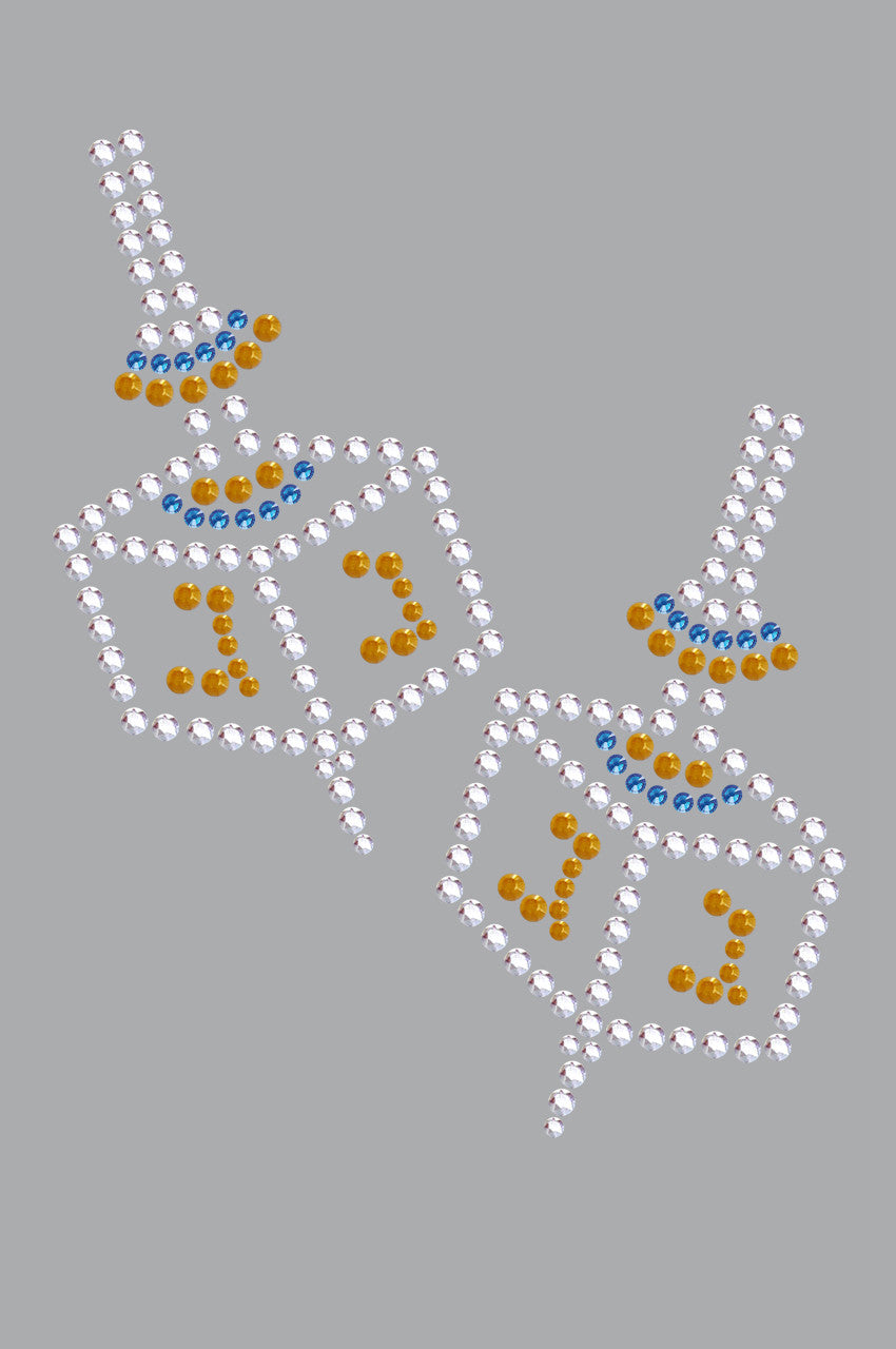 Dreidel Blue & Gold (Small)- Bandanna