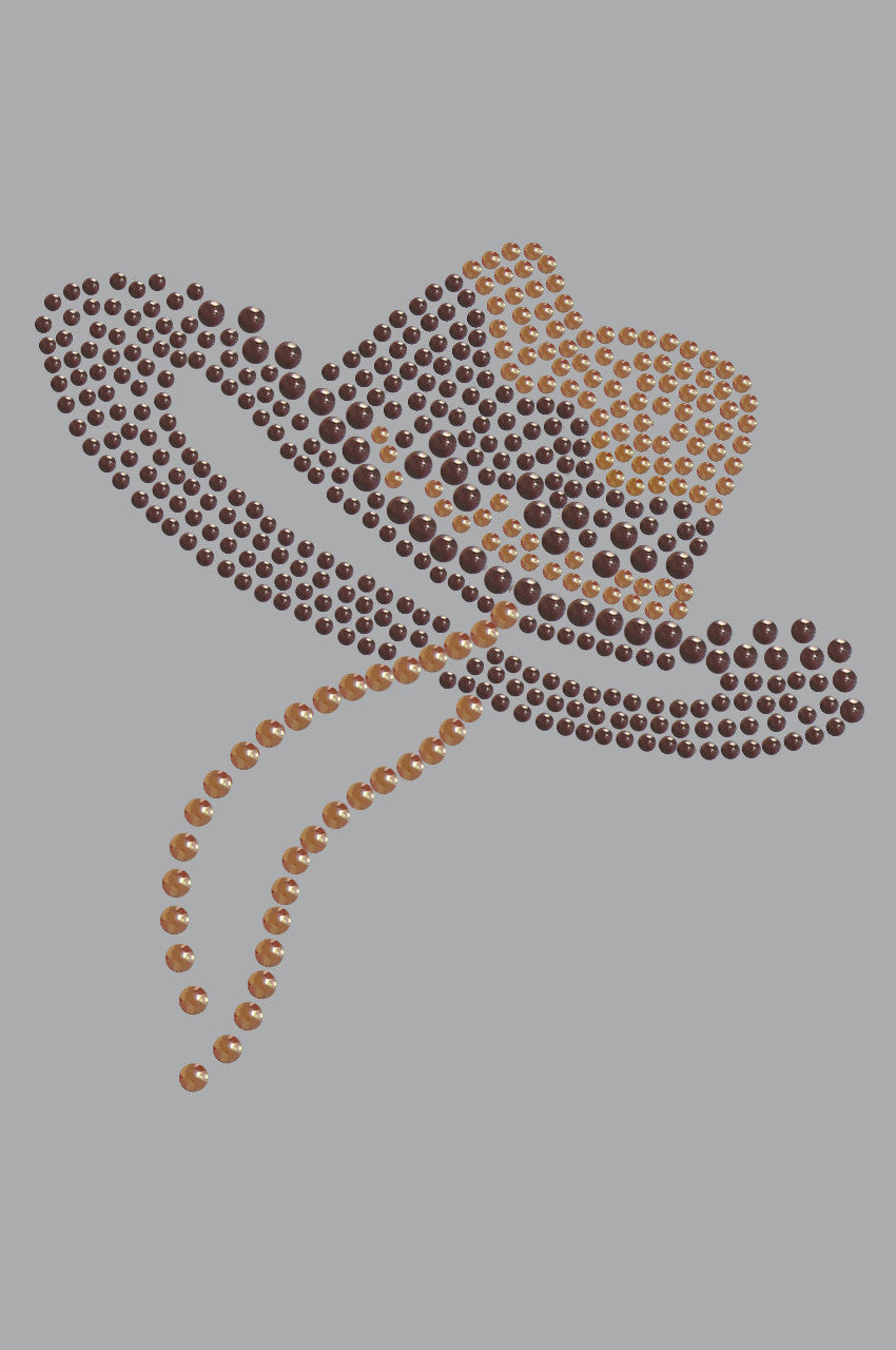 Brown Cowboy Hat - Womens T-shirt