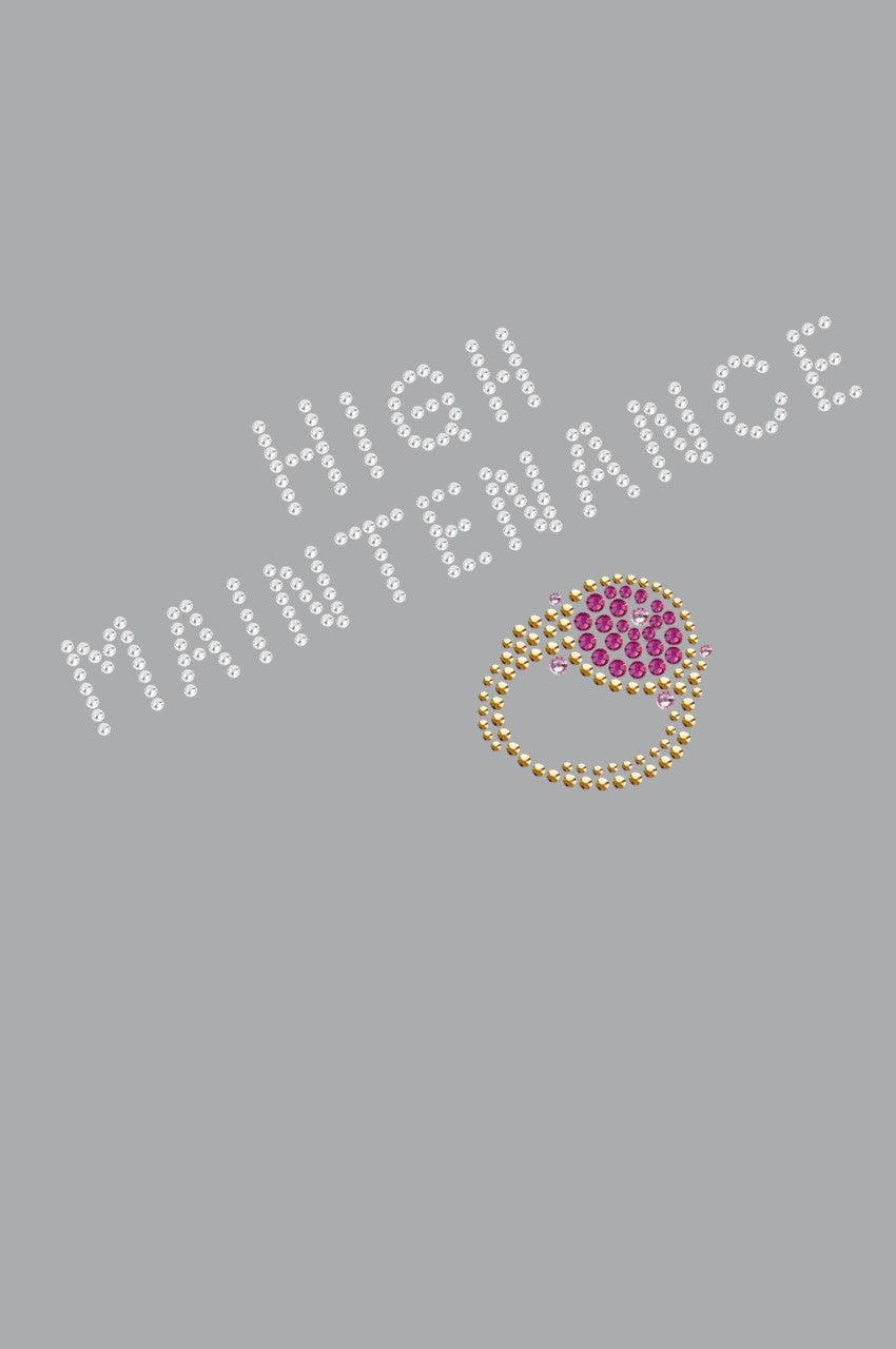 High Maintenance - Austrian crystal Fuchsia Ring - Womens T-shirt