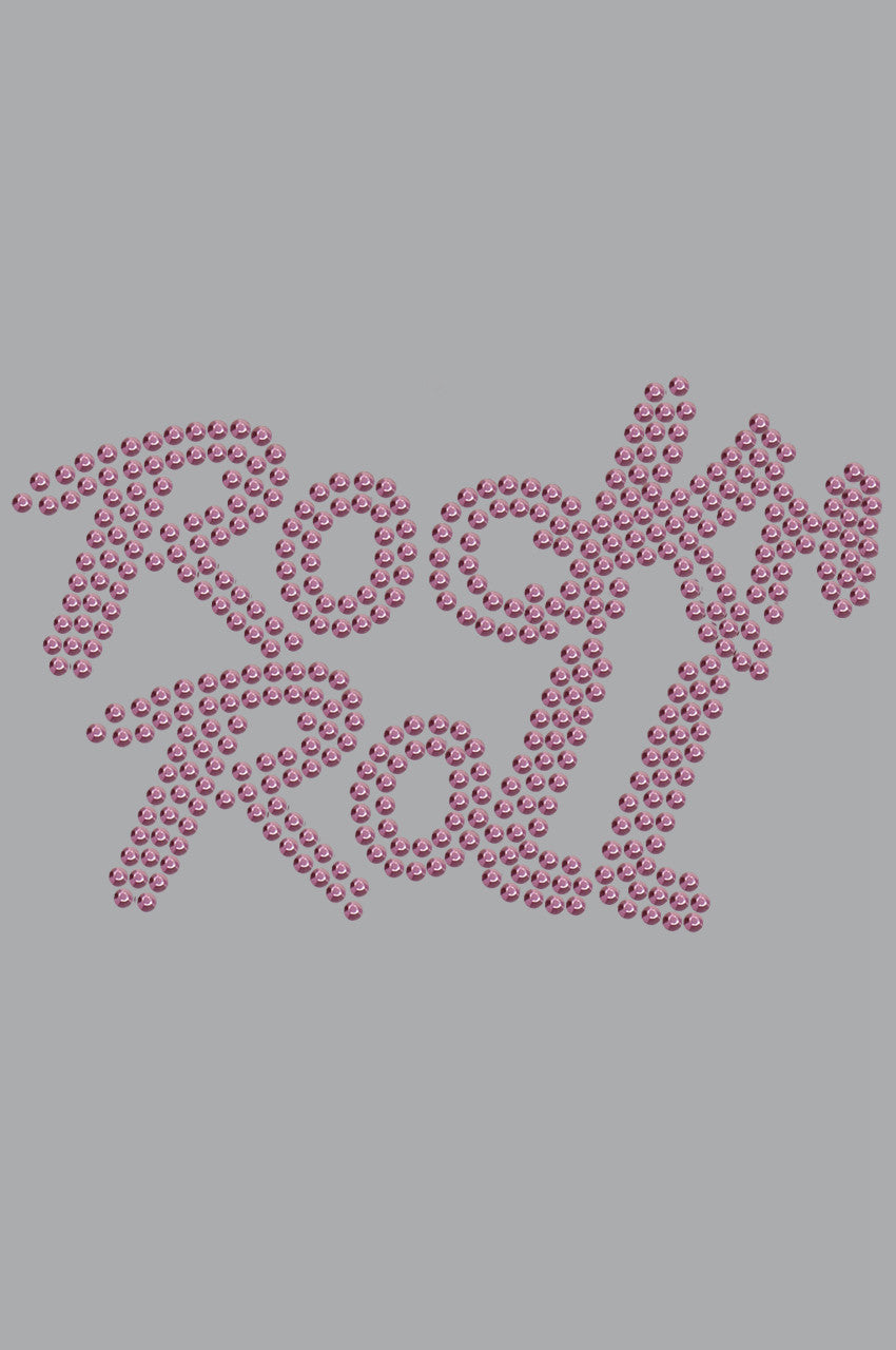 Rock n Roll (Pink Rhinestuds) - Womens T-shirt