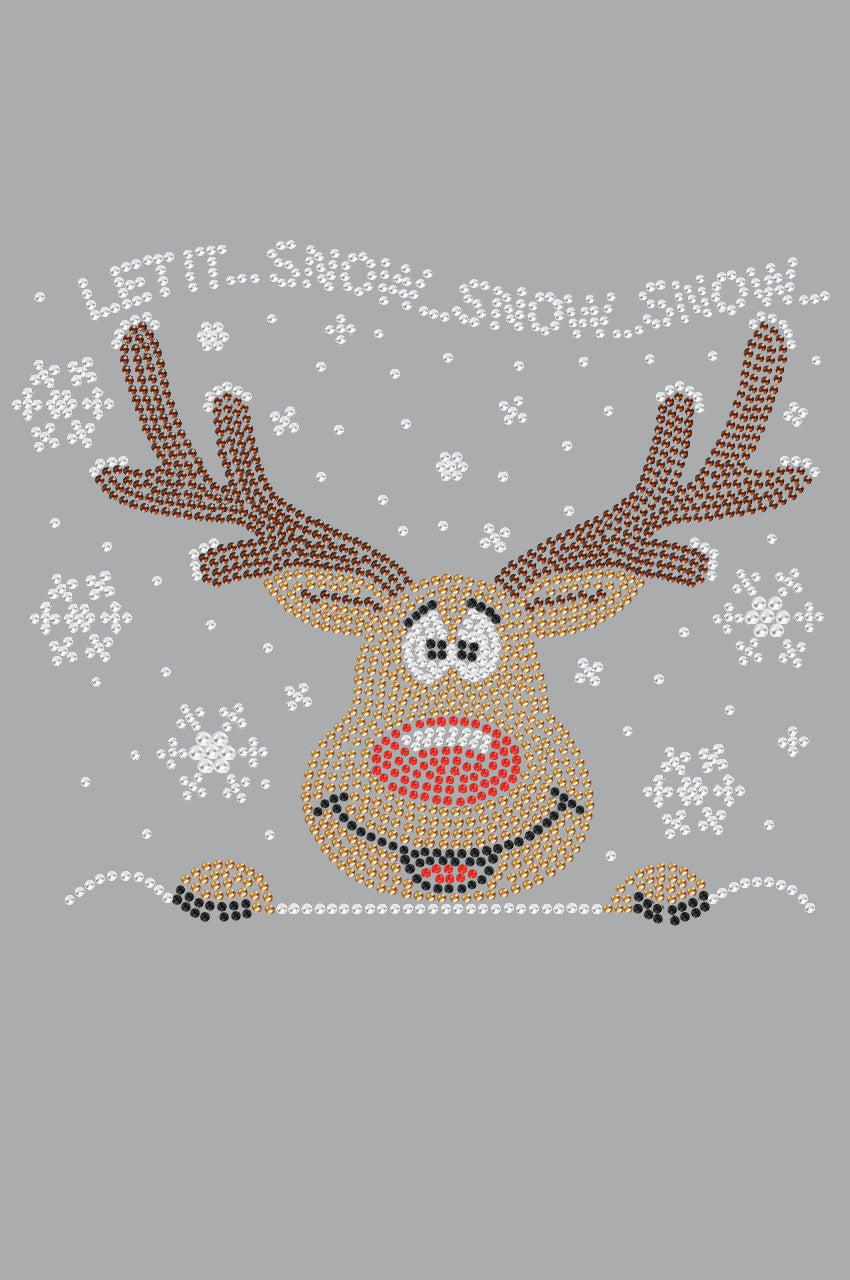Let it Snow - Red Nose Reindeer - Womens T-shirt