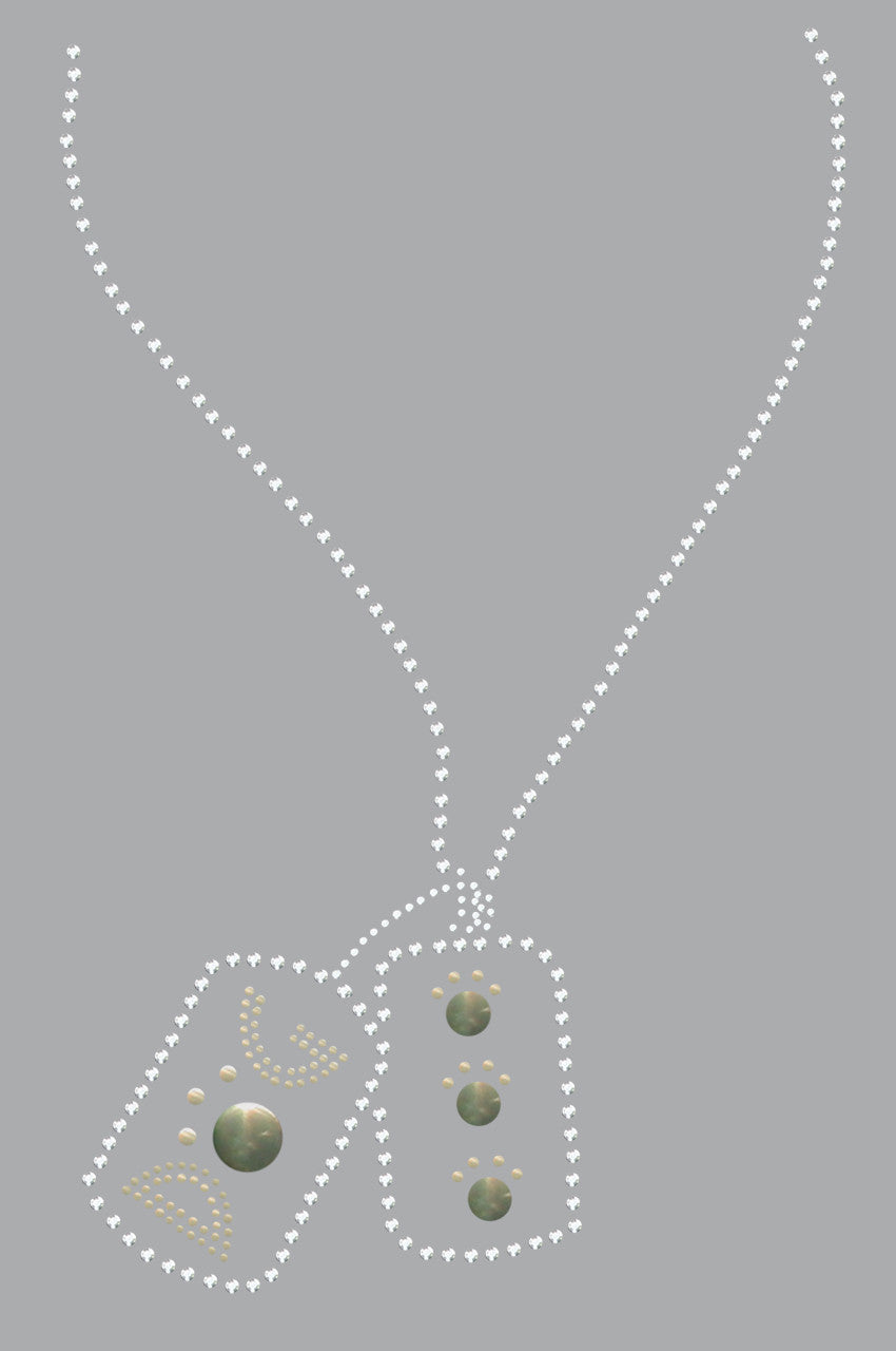 Dog Tag Necklace 1- Womens T-shirt