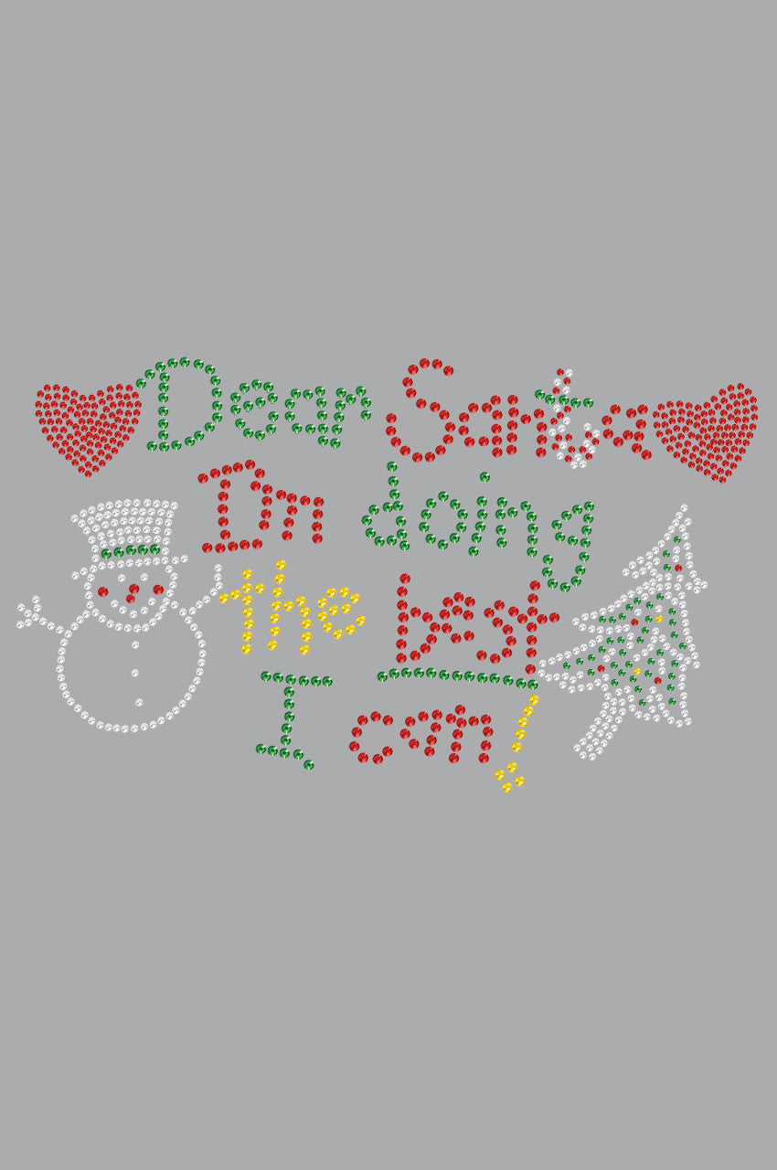 Dear Santa Im Doing the Best I Can - Womens T-shirt