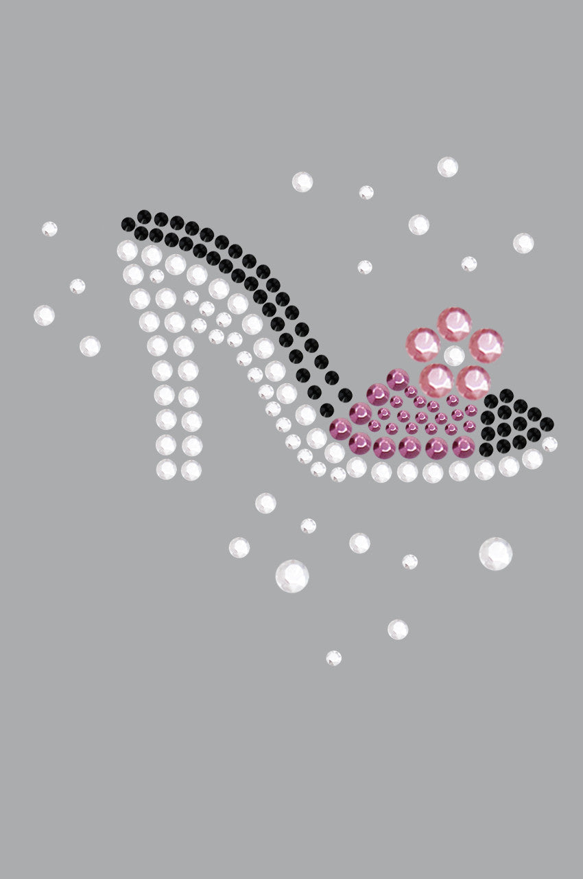 High Heel Shoe (Pink & Black) - Womens T-shirt