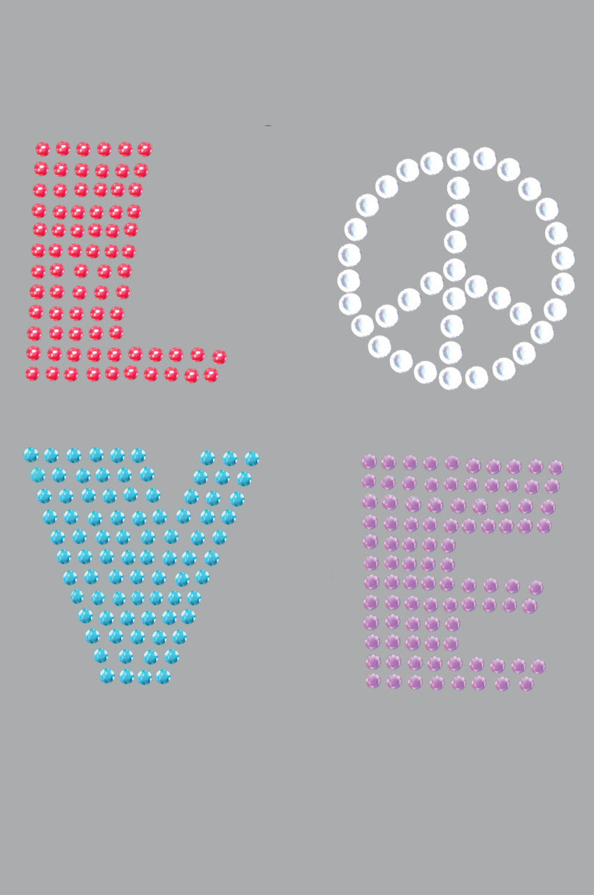 Love with Peace Sign - Womens T-shirt