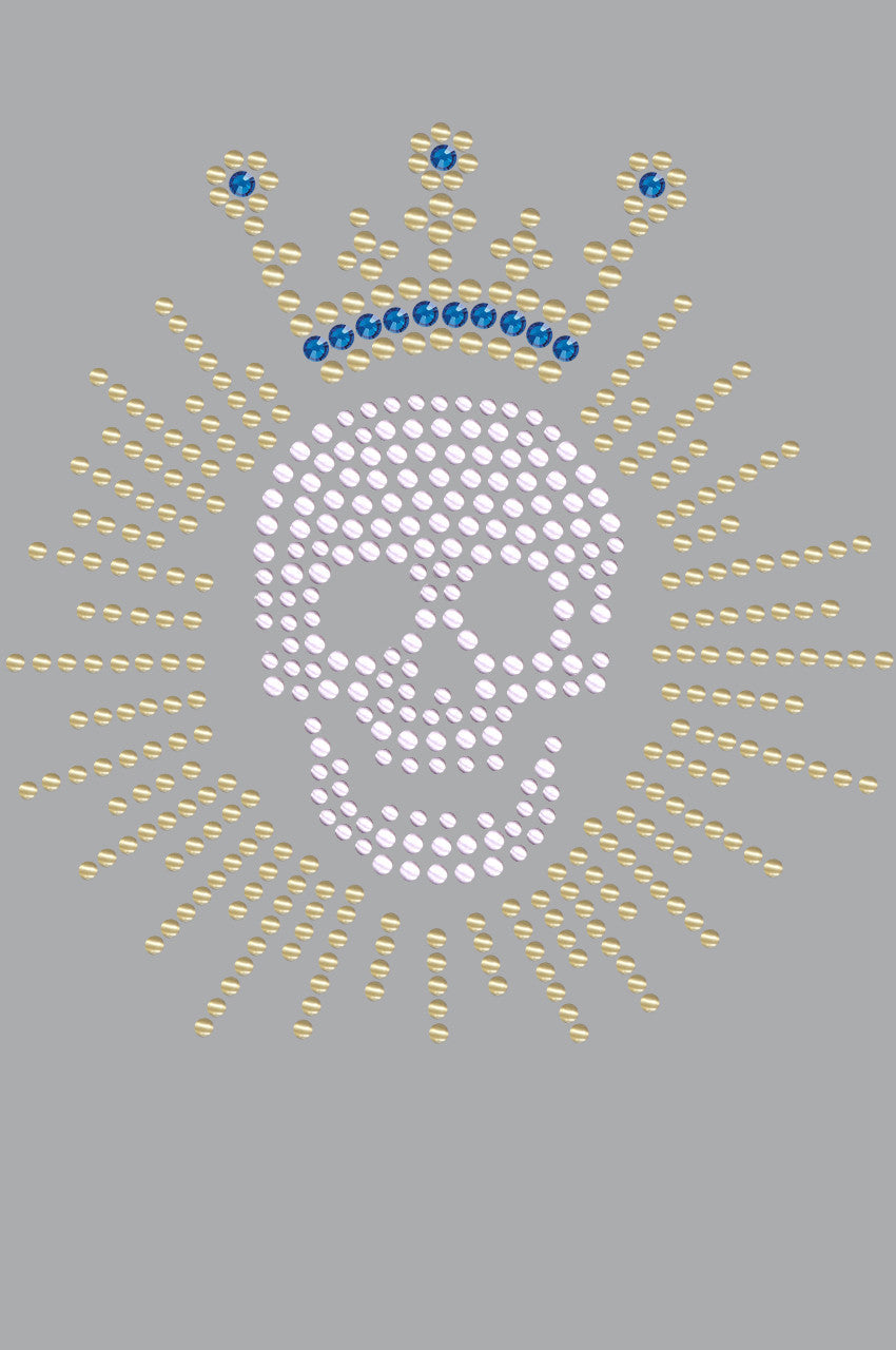 Skull with Austrian crystal Crown - Womens T-shirt
