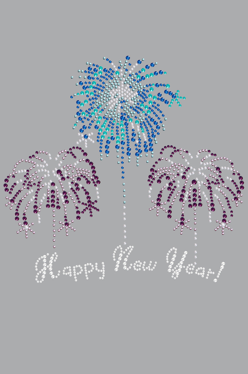 Happy New Year Fireworks - Womens T-shirt