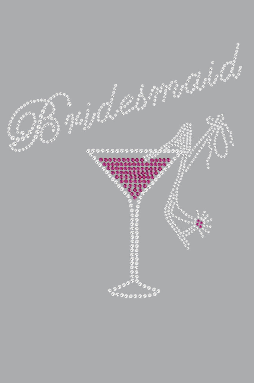Bridesmaid with Drink & High Heel Shoe - Womens T-shirt
