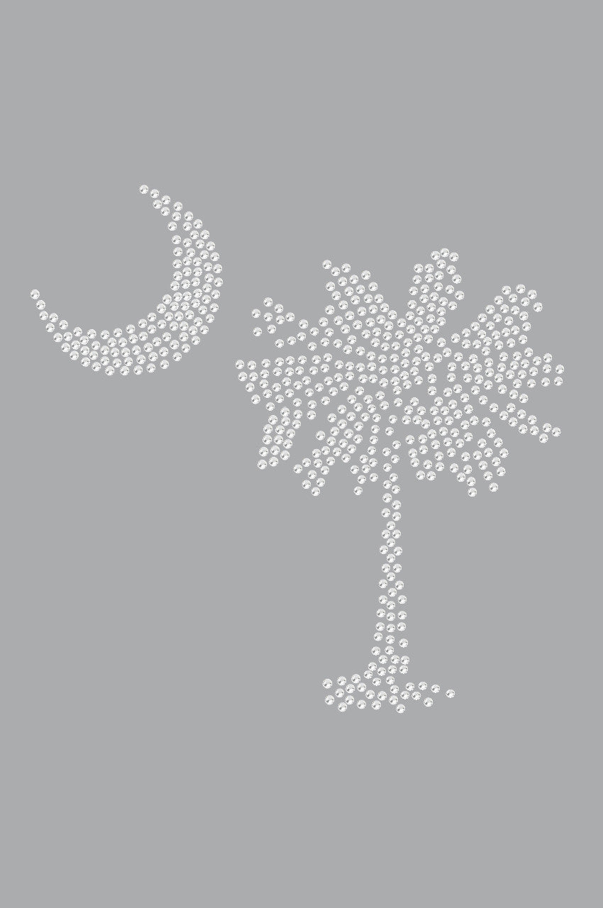 Palmetto Tree & Moon - Womens T-shirt