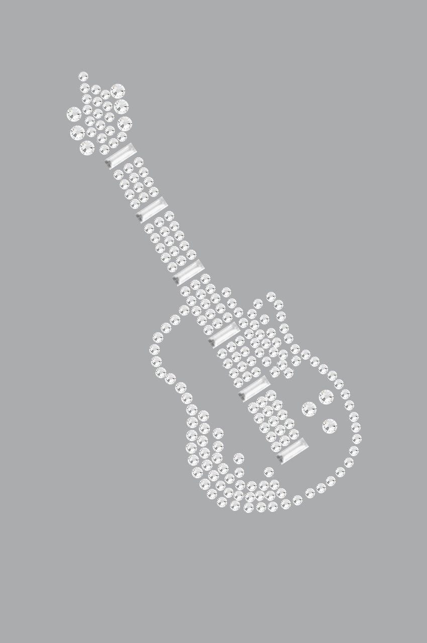 Guitar (Rhinestone) - Womens T-shirt