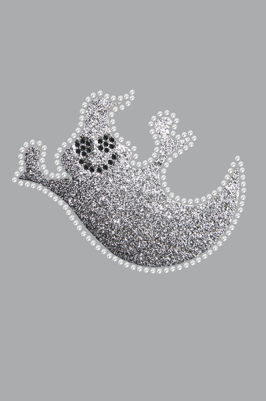 Silver Glitter Ghost - Womens T-shirt